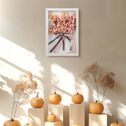 Ramo de Flores Secas en Marco de 12" para Decoración miniatura 4