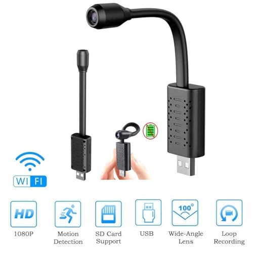 Image of 2MP Full HD Flexible USB WiFi Camera 1080P | Smart Mini Home Security Cam with 140 Wide Angle Lens | Real-Time Motion Sensor Alerts & Live Streaming | Connect with V380 Pro App (Flexible Camera)
