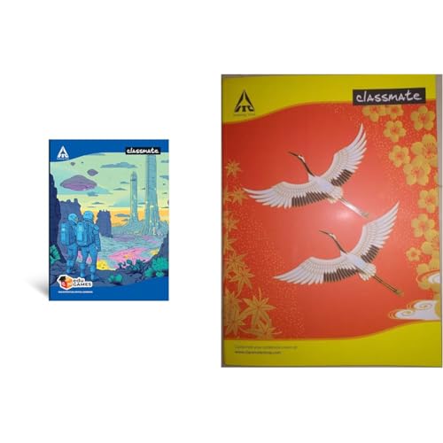 Image of Classmate - Long Book | 140 Pages | | 29.7cm x 21.0cm | Pack of 12 | Long Size Ruled Notebook for School Students & Notebook - Four Lines with Gap, 240mm*180mm, 172 Pages (Pack Of 12)
