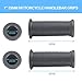 Akozon Handle Grip Pair of 1inch 25mm/1.1inch 28mm Universal Motorcycle Non Slip Stripe Vintage TPU Handle Handlebar Grip Fit for Most of Motorcycles (Dark Grey)