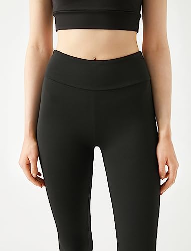 Leggings Mujer Koton Medium Rise en color negro para entrenamiento diario 6