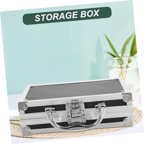 Operitacx Handheld Aluminum Alloy Shockproof Tool Storage Case Portable Organizer for Travel Professional Use and Crafts Metal Briefcase Convenient Storage for Tools3