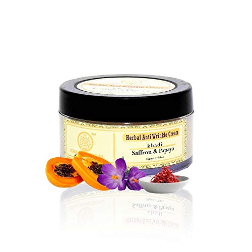 Khadi Natural Saffron & Papaya Anti Wrinkle Cream - 50g