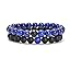 Matt Black Agate+Lapis