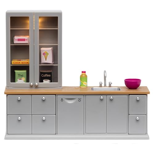 Accessoires de maison de poupée Lundby cuisine miniature 1:18 avec LED