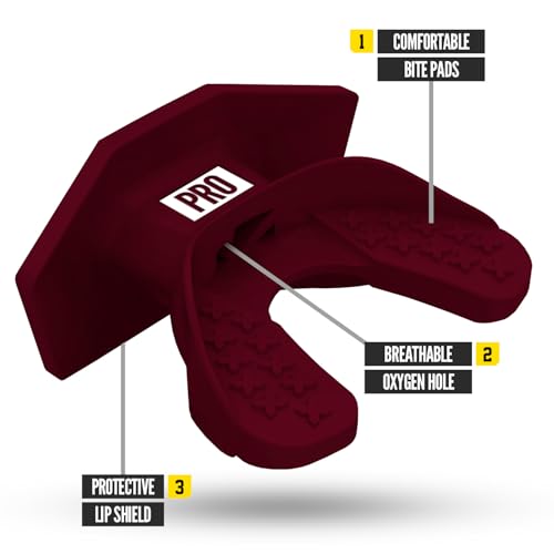 Nxtrnd One Pro Football Mouth Guard, Interchangeable Strap, Fits Adult & Youth (Maroon) by NXT NXTRND - Used condition - Image 2