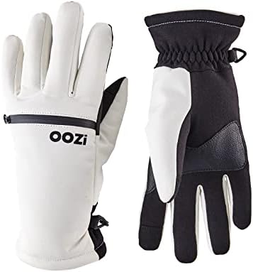 OOZi Winter Gloves for Men Women Touchscreen Gloves Cold Weather Warm Gloves for Running Cycling Driving (S, Off White)