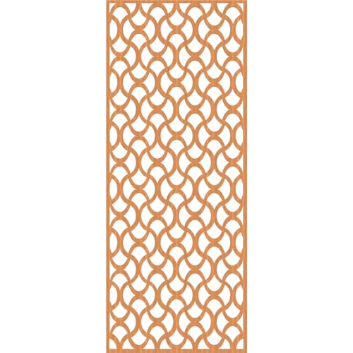 Image of 33 3 /8 inchW x 84 3 /8 inchH x 1 /4 inchT Resort Decorative Fretwork Wood Wall Panels, Cherry