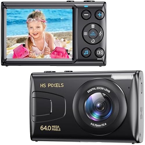 Digital Camera, Latest FHD 1080P Digital Camera Black