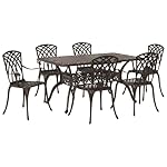 Garten Essgruppe Aluminium Bronze 7-teilig