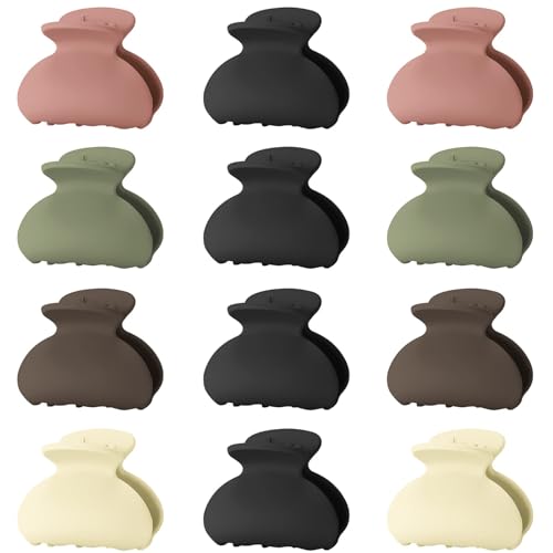 12 petites pinces à cheveux à double dents mini pinces crabes colorées