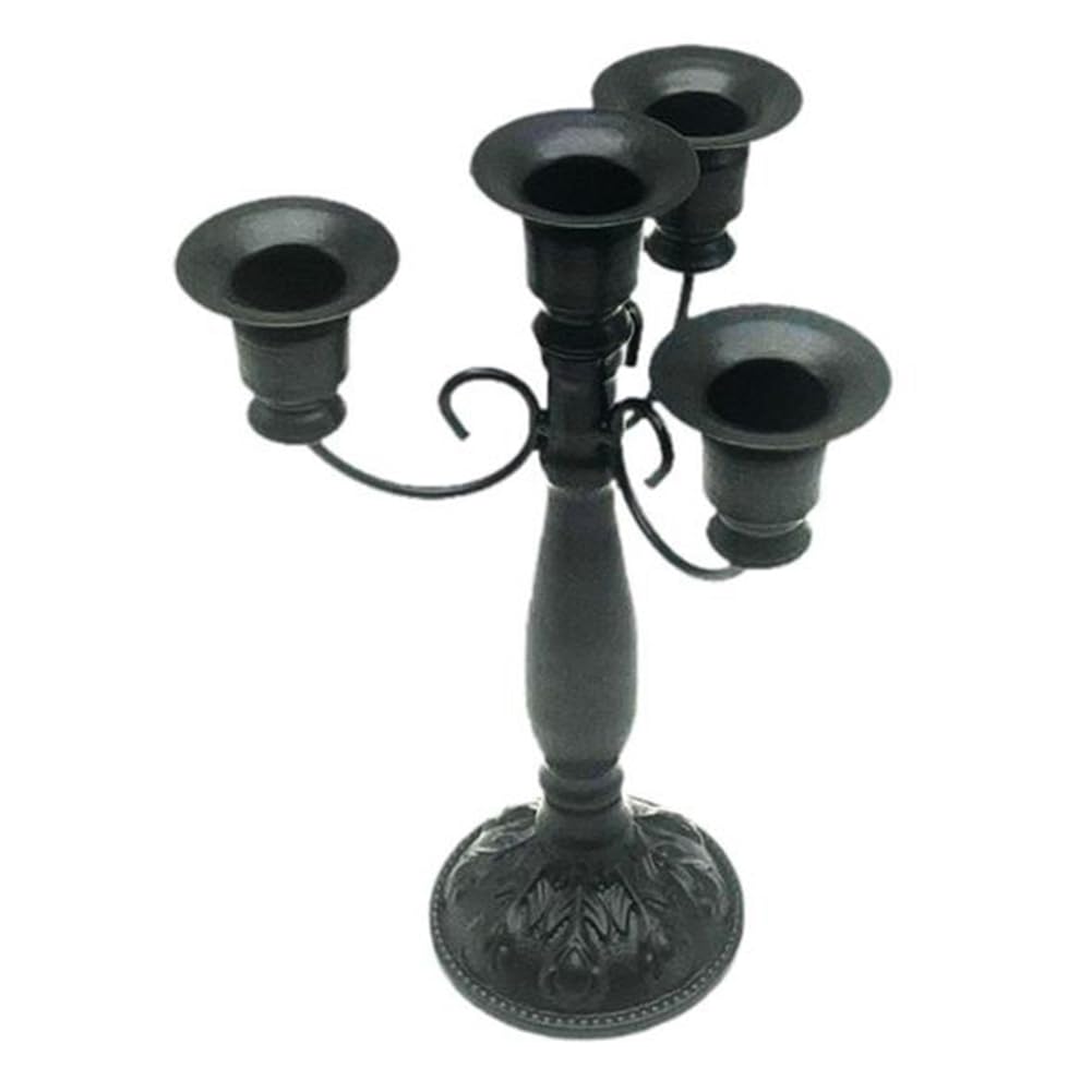 CTRLZS Multi-Arm Candle Candle Holder Wedding Centerpiece Candle Holder Vintage Design High Elegant Candle Holder Black