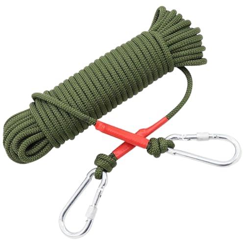 Ropas de nailon de seguridad exterior de 5 m / 16 pies – Cuerda de escalada – Paracord | Laureau de cuerda de guerra | Gear al aire libre Protección de trabajo Paracord para escape Rescue Survival
