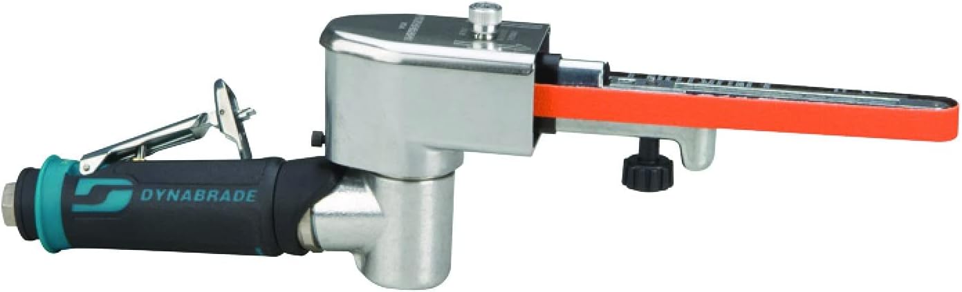 Dynabrade (40352) Dynafile II Abrasive Belt Tool | 0.4 hp 25,000 RPM Pneumatic Motor, 7 Degree Offset | For 1/8"-3/4" (3-19 mm) Wide x 18" (457 mm) Long Belts