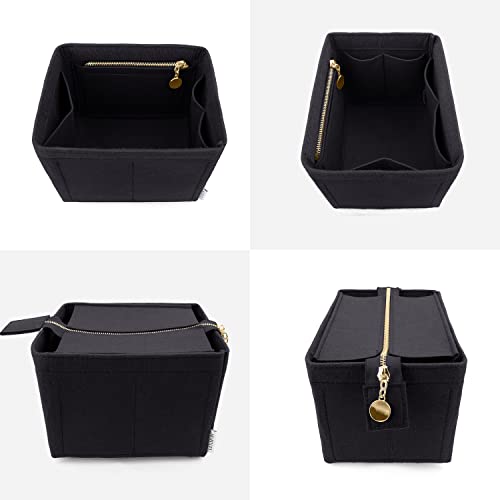 Lexsion Felt Purse Organizer Insert For Picotin 22,Bag Organizer With Detachable Zipper Cover 8031 Black L #TOP2