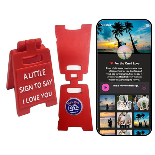 A Little Sign to Say I Love You with NFC Digital Memory – Valentine’s Day & Birthday Gifts for Couples, Husbands, Boyfriend, Girlfriend, Wife, Parent, Him & Her – Love Desk Decoration Decor