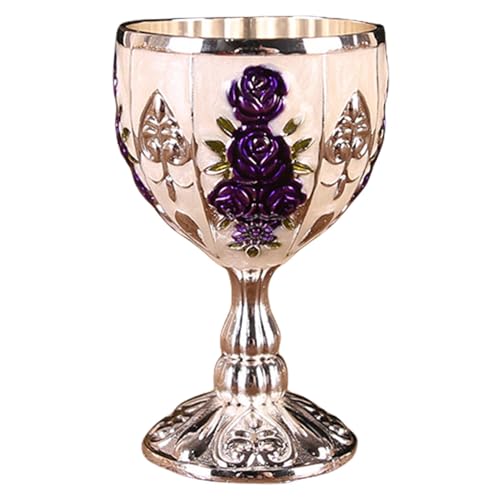 Tasse en alliage de zinc - Verre à vin émaillé, verre à vin blanc anti-chute, petite tasse à vin créative, petite tasse de luxe, tasse rétro une, petite tasse à vin pour whisky de cocktail de bière