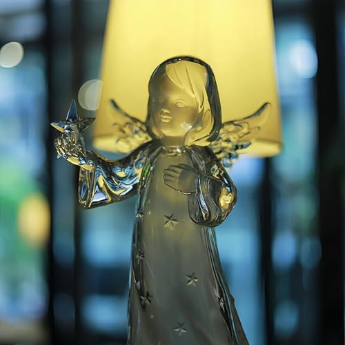Chérubin en verre acrylique transparent avec éclat led unique