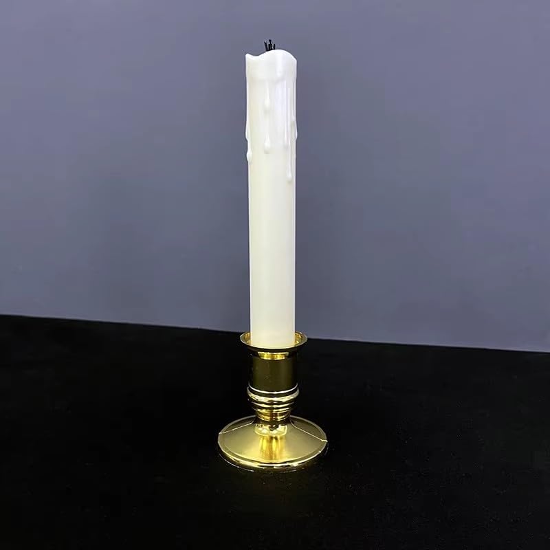 SUMAG Candlestick for Super Candle Magic Tricks Replacement Not Inludes The White Candle Magic Accessories Props (Golden)