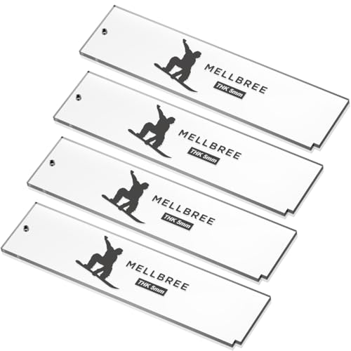 Mellbree Ski Wax Scraper, 4Pack Snowboard Wax Plastic Scraper Ski