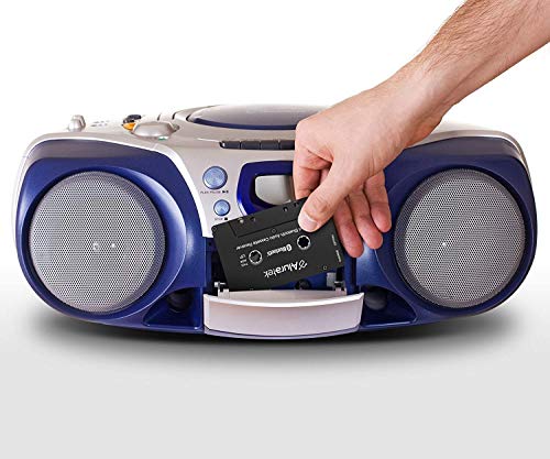 Aluratek Universal Bluetooth Audio Cassette Receiver, Built-in Rechargeable Battery, Up to 8 Hours Playtime, Audio Receiving up to 33 Feet, ABCT01F