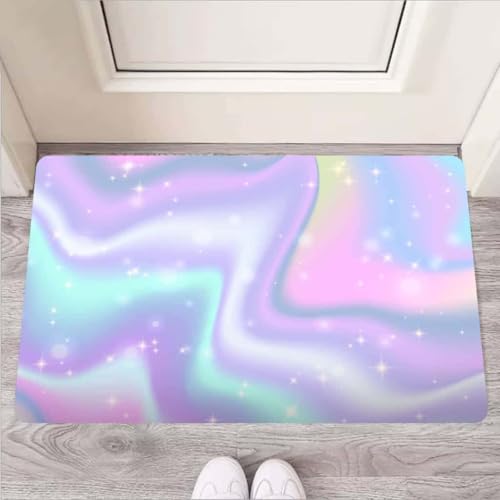 ���փ}�b�g �T�C�P�f���b�N�ȃz���O���t�B�b�N�h�A�}�b�g 50×80cm doormat Psychedelic Holographic Door Mat