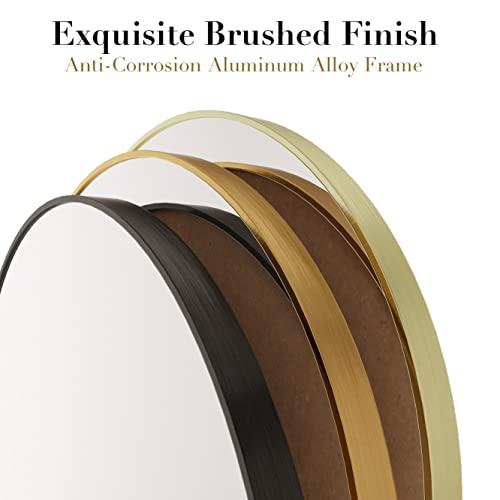 Beauty4U 16" Wall Circle Mirror For Bathroom, Small Gold Round Mirror For Wall, 16 Inch Hanging Round Mirror For Living Room, Vanity, Bedroom #TOP4