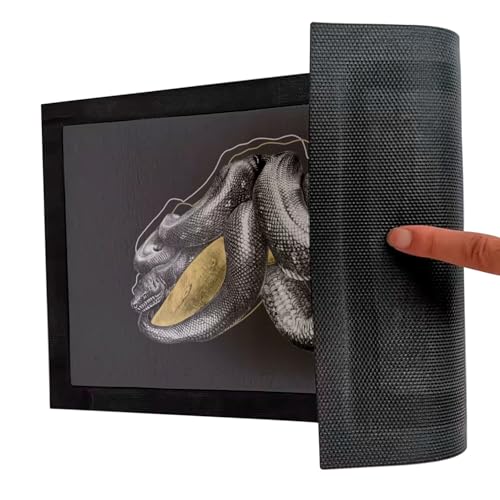 Paillasson noir python tapis serpent biologie entrée chic 75x50 - 5