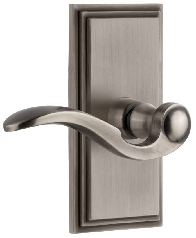 Grandeur Hardware Carre' Tall Plate Double Dummy with Bellagio Lever in Antique Pewter