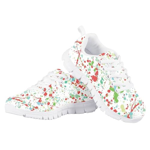 Star Dots Fashion Sport Sneakers Running Walking Travel Shoes Breathable Lightweight for Girls Boys