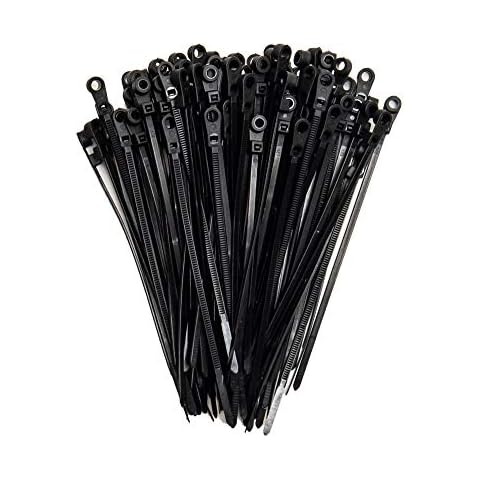 ZipTie.com 4.3-inch Black Screw Mount Cable Tie, 18-lb Tensile Strength, 100-Pack Cover