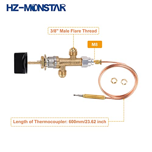 image for HZ-MONSTAR Low Pressure LPG Propane Gas Fireplace Fire Pit Flame Failu
