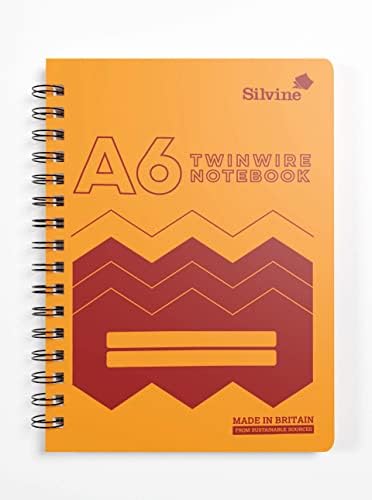 Silvine 160 Page A6 Wirebound Notebooks with Durable Wipe Clean Covers [Assorted Pack of 10], POLYA6AC