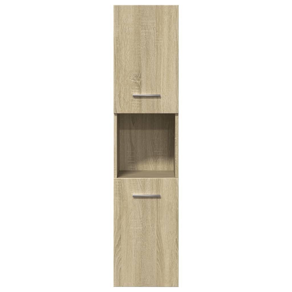 4-TLG. Badmöbel-Set Sonoma-Eiche Holzwerkstoff mit Waschbecken