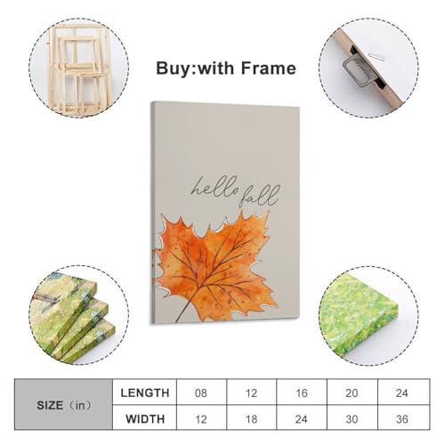Poster de saison Hello Fall Leaf pour habiller un grand mur vide - 2