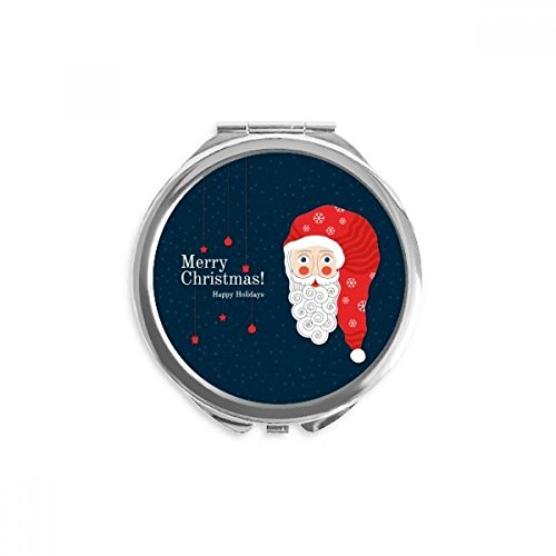 Espejo redondo de bolsillo para retoques de maquillaje en Navidad