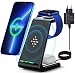 Produktbild Wireless Charger, 3 in 1 Kabelloses Ladegerät schnelle inducktive ladestation für iPhone 12/11/Pro Max/XR/Xs Max/SE/8/8 Plus/Samsung Series,iWatch 2/3/4/5/6/SE,Airpods2/pro und Qi-Handys Mit Adapter