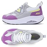 GyeBea Wide Toe Box Shoes Women Arch Support Walking Sneakers Orthotic Tennis Shoes for Plantar Fasciitis Bunions GrayPurple Size 8.5