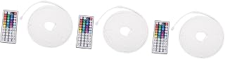 Uonlytech 3 Pçs Luz Ao Ar Livre Sinal De Néon Endereçável Tira LED Aura Tira LED Plástico Branco Controle Remoto Cor Couro
