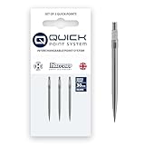Harrows Quick Point Steeltip Dartspitzen | Ersatz-Dartspitzen in Schwarz & Silber | 26mm, 30mm, 35mm, 40mm & 42mm | Kompatibel mit QP System (Silver, 30MM)