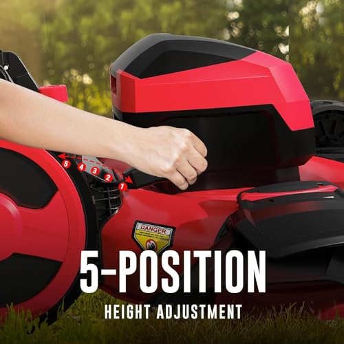 Image of PowerSmart Lawn Mower,80V /6Ah 21''Cordless Electric Push Lawn Mower,3-in-1 Self Propelled Brushless Battery Lawn Mower with Battery&Charger for Garden,Home Use(PS76821SRB)