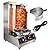 KOOTEN Shawarma Grill Machine Electric Vertical Kebab Gyro Grill Machine Rotisserie Broiler Machine with 2 Burners and Meat Catch Pan, 3000W