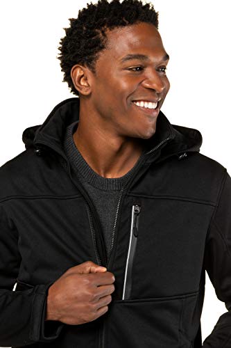 Jp 1880 Softshelljacke Mit Abnehmbarer Kapuze Giacca A Vento, Schwarz, 5XL Uomo - 3