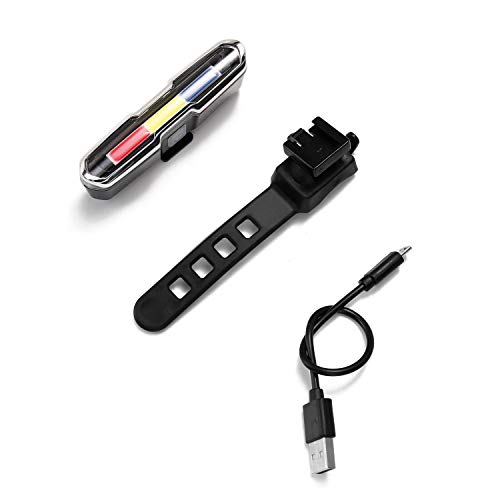 Luz traseira recarregável USB para bicicleta luz LED lanterna traseira para capacete de ciclismo