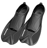 Belyfuko Swim Training Fins Comfortable Silicone Lap Swimming Floating Flippers Short Blade Build Le
