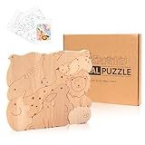 X-BLTU Rompecabezas Personalizado de la Familia de Madera,Puzzle Personalizado,Rompecabezas Familiar,Regalo para Navidad, Cumpleaños, Aniversario, Día de la Madre y Día del Padre
