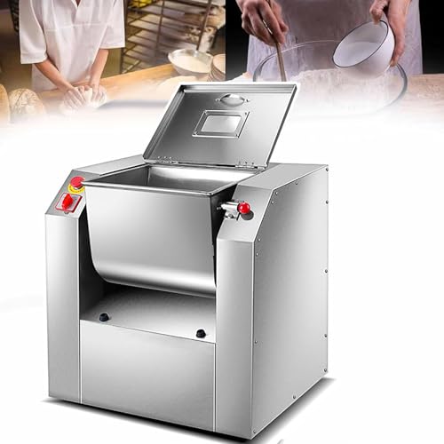 Dfdieratve Amasadora Comercial con Capacidad de Amasado de 15 Kg/25 Kg, Batidora EléCtrica para Alimentos, Batidora de Harina para Amasar Masa, para Escuelas, PanaderíAs, Restaurantes,25kg Dough