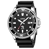 CIVO Analog Quartz Watches for Men: Luminous Comfortable Silicone Strap Wristwatch with Date for Everyday Wear - Waterproof Watch for Hikers Fishermen - Hiking Fishing Camping Cycling