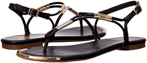 Dolce Vita Women's Marly Flat Sandal,Black,6 B(M) Us #TOP6