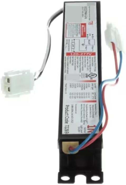 Fits Kelvinator 72269 Electronic Ballast, Fluorescent Lamp, T8, 120-277VAC, 50/60HZ for KCGM180RQY, KGM220RHY
